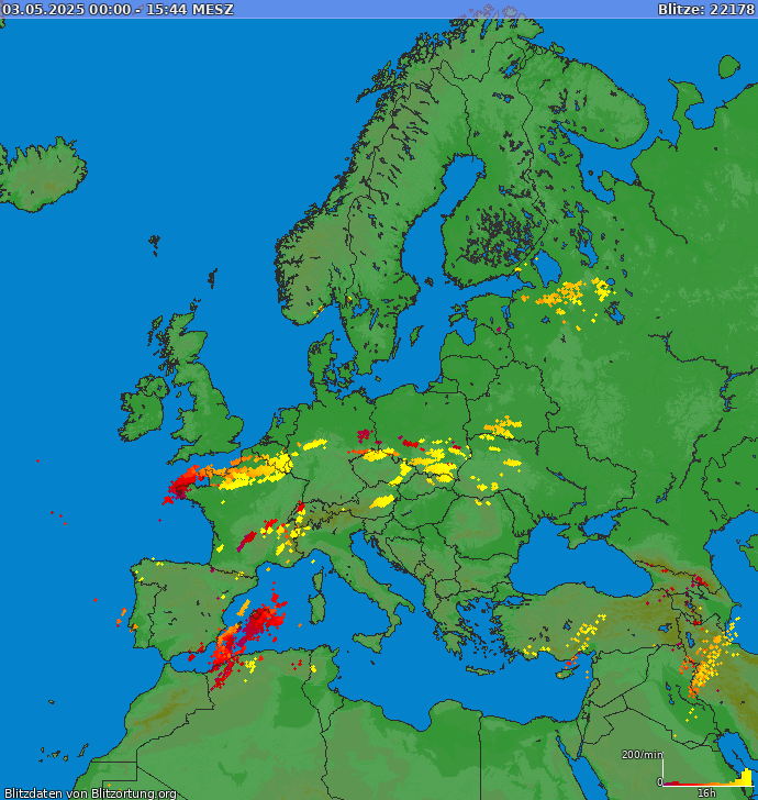 Blitzkarte Europa 03.05.2025