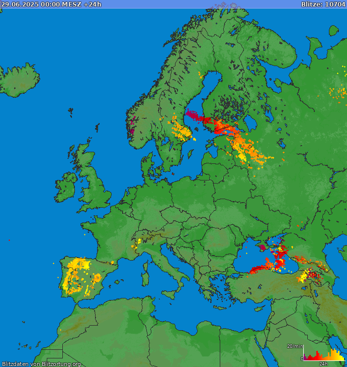 Zibens karte Europa 2025.06.30