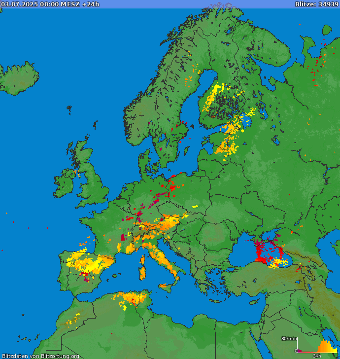 Blitzkarte Europa 04.07.2025