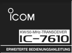 Icom Erweiterte Bedienungsanleitung