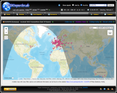 PSKreporter.de - DL9GTB WSPR-Map